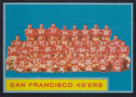 1962 Topps San Francisco 49ers #163 Football Card