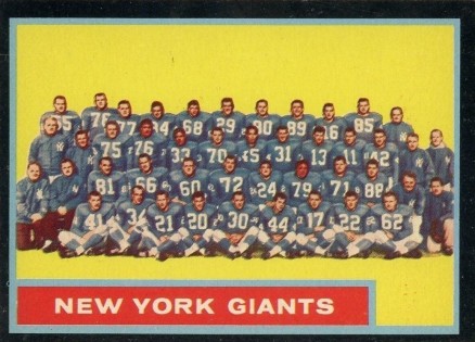 1962 Topps New York Giants #114 Football Card