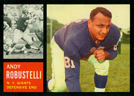 1962 Topps Andy Robustelli #108 Football Card