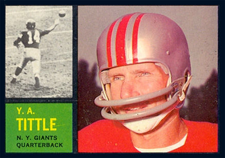 1962 Topps Y.A. Tittle #102 Football Card