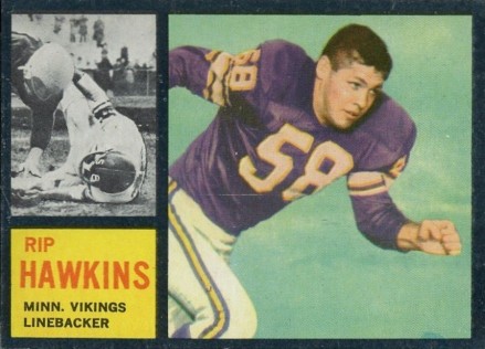 1962 Topps Rip Hawkins #98 Football Card