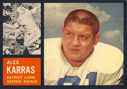 1962 Topps Alex Karras #58 Football Card