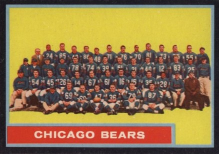 1962 Topps Chicago Bears #25 Football Card