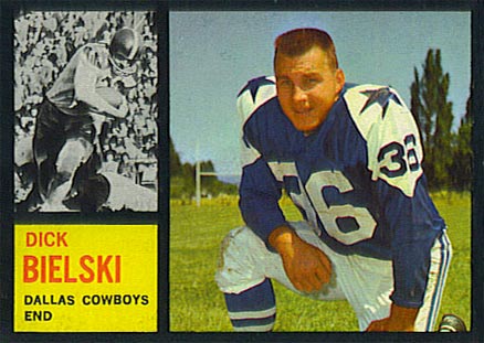 1962 Topps Dick Bielski #43 Football Card