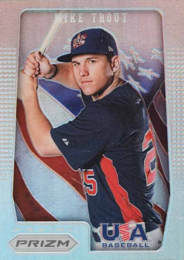 2012 Panini Prizm USA Baseball Mike Trout #USA1 Baseball Card