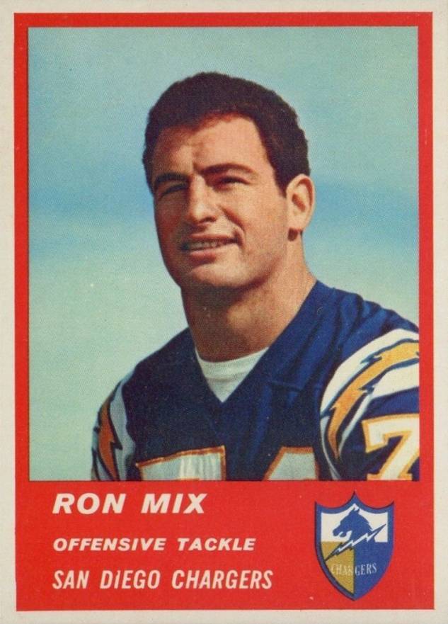 1963 Fleer Ron Mix #73 Football Card