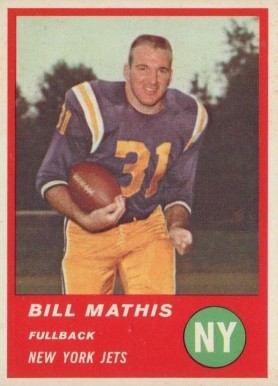 1963 Fleer Bill Mathis #12 Football Card