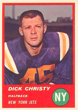 1963 Fleer Dick Christy #14 Football Card