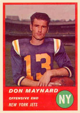1963 Fleer Don Maynard #15 Football Card