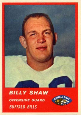 1963 Fleer Billy Shaw #28 Football Card