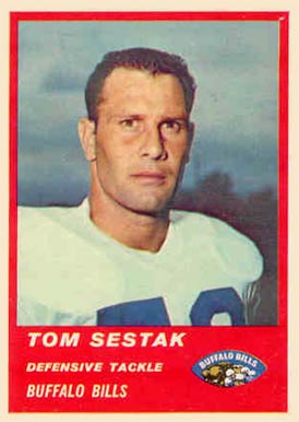 1963 Fleer Tom Sestak #33 Football Card