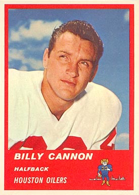 1963 Fleer Billy Cannon #37 Football Card