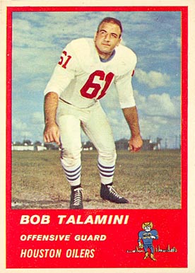 1963 Fleer Bob Talamini #39 Football Card