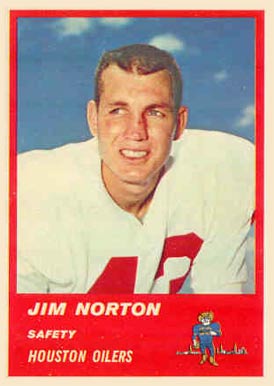 1963 Fleer Jim Norton #40 Football Card