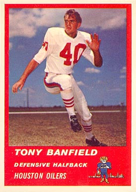 1963 Fleer Tony Banfield #41 Football Card