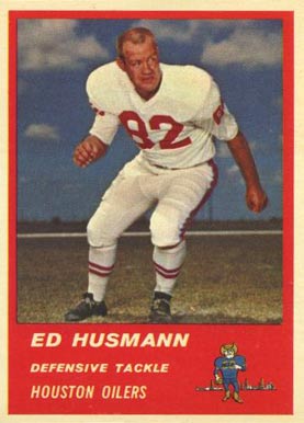 1963 Fleer Ed Husmann #44 Football Card