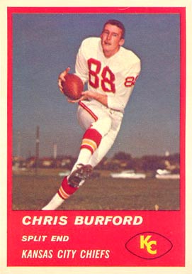 1963 Fleer Chris Burford #49 Football Card