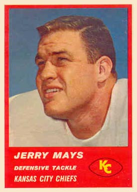 1963 Fleer Jerry Mays #55 Football Card