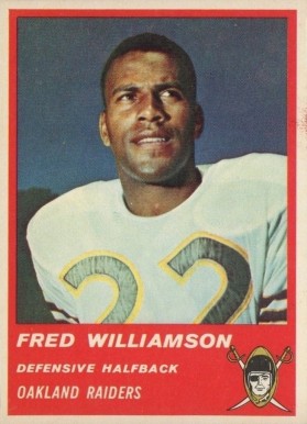 1963 Fleer Fred Williamson #63 Football Card