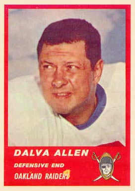 1963 Fleer Dalva Allen #65 Football Card