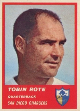 1963 Fleer Tobin Rote #68 Football Card