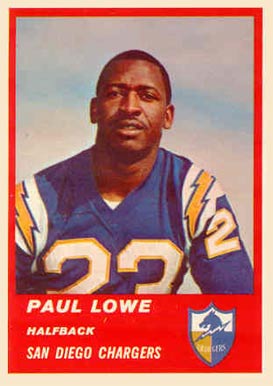 1963 Fleer Paul Lowe #69 Football Card