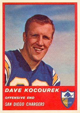 1963 Fleer Dave Kocourek #71 Football Card
