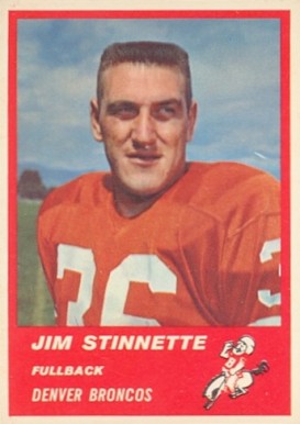 1963 Fleer Jim Stinnette #78 Football Card