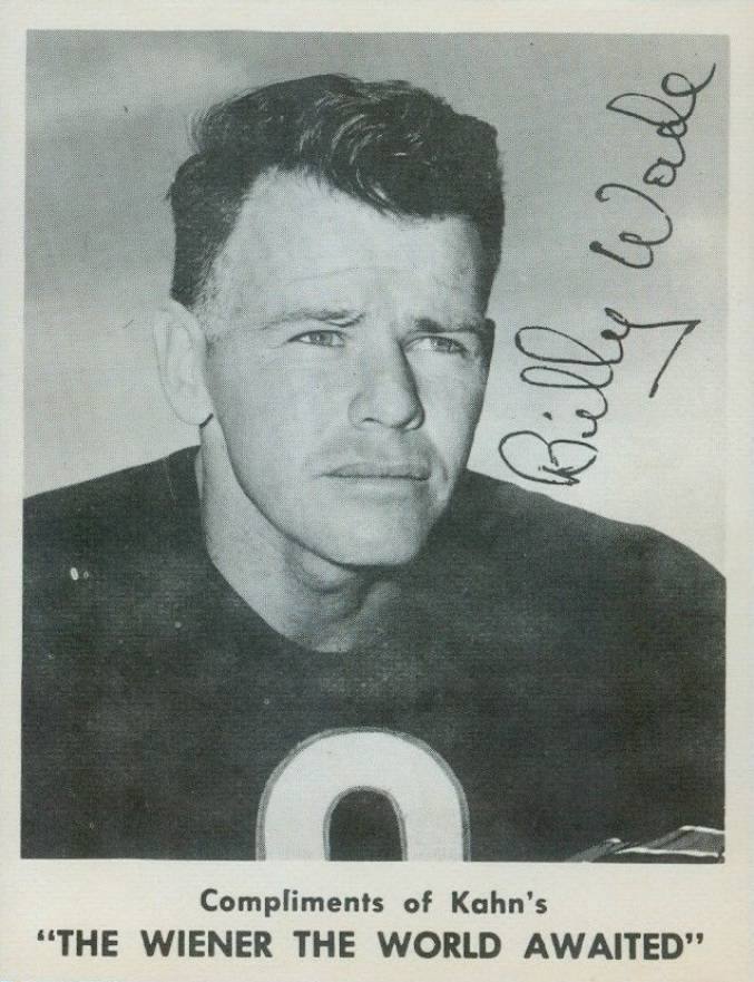 1963 Kahn's Wieners Bill Wade # Football Card