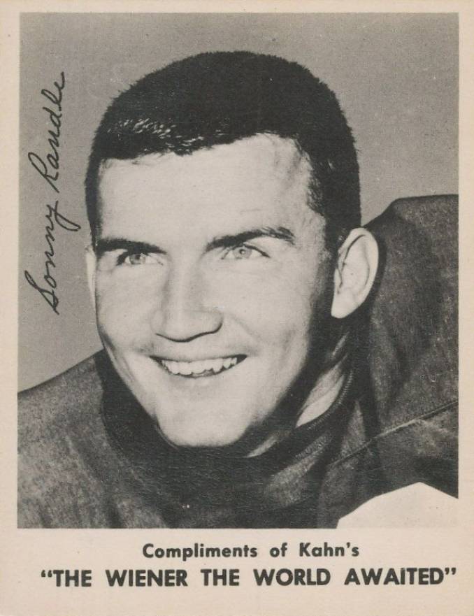 1963 Kahn's Wieners Sonny Randle # Football Card
