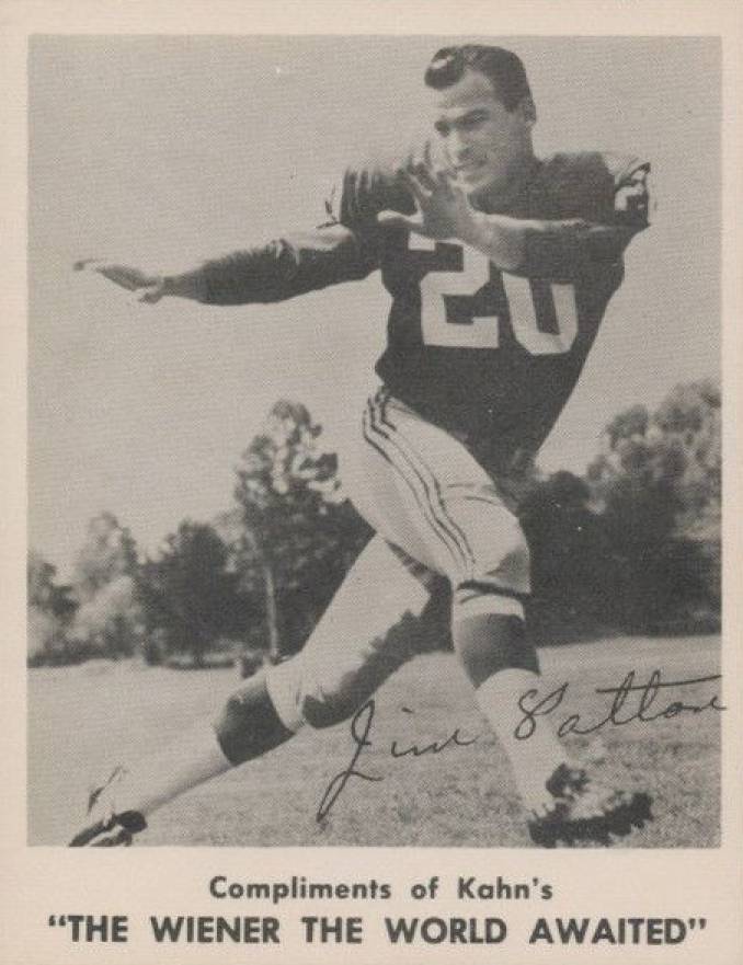1963 Kahn's Wieners Jim Patton # Football Card