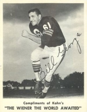 1963 Kahn's Wieners Bill George # Football Card