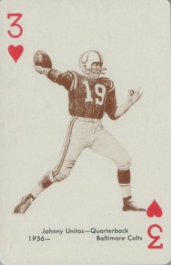 1963 Stancraft Playing Cards Johnny Unitas # Football Card