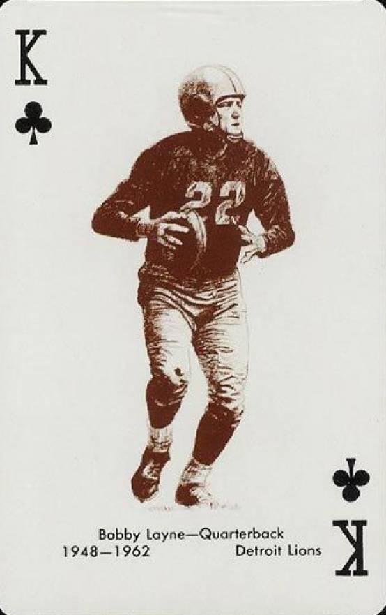 1963 Stancraft Playing Cards Bobby Layne # Football Card