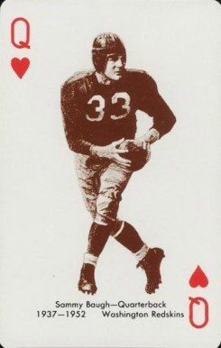 1963 Stancraft Playing Cards Sammy Baugh # Football Card