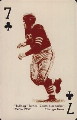 1963 Stancraft Playing Cards Bulldog Turner # Football Card