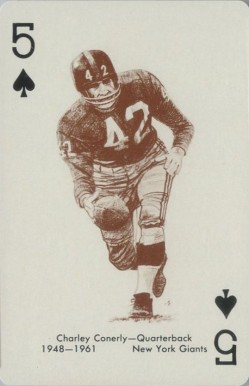 1963 Stancraft Playing Cards Charley Conerly # Football Card