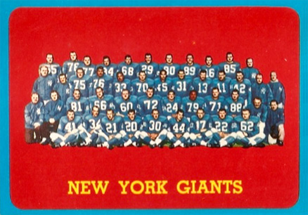 1963 Topps New York Giants #60 Football Card