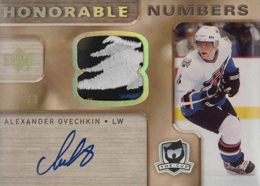 2005 Upper Deck the Cup Honorable Numbers Alexander Ovechkin #HN-AO Hockey Card