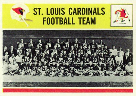 1964 Philadelphia St. Louis Cardinals Team #181 Football Card