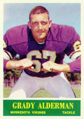 1964 Philadelphia Grady Alderman #99 Football Card