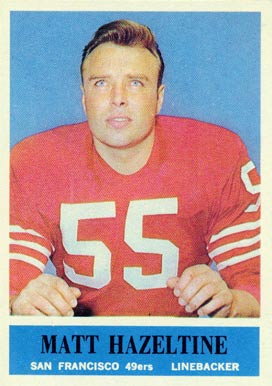 1964 Philadelphia Matt Hazeltine #160 Football Card