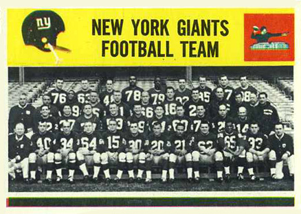 1964 Philadelphia New York Giants #125 Football Card