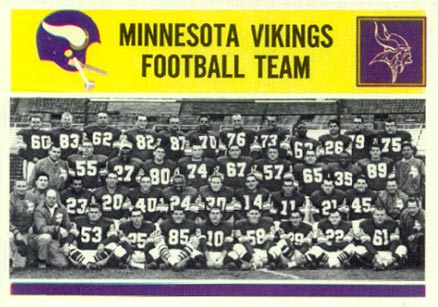 1964 Philadelphia Minnesota Vikings Teams #111 Football Card