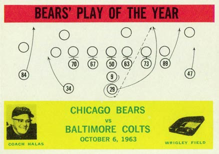 1964 Philadelphia Bear's Play of the Year #28 Football Card
