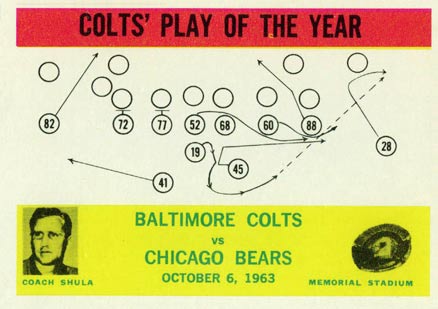 1964 Philadelphia Colt's Play of the Year #14 Football Card
