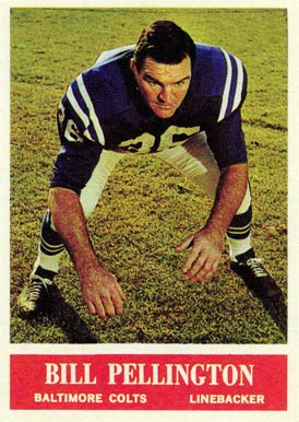 1964 Philadelphia Bill Pellington #9 Football Card