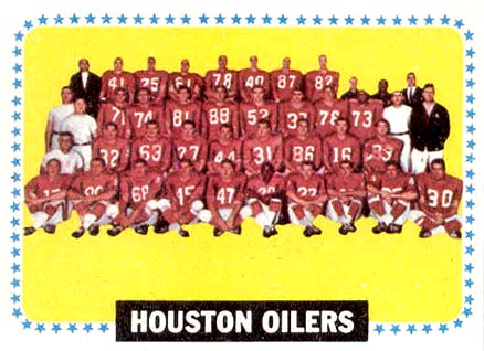 1964 Topps Houston Oilers Team #88 Football Card