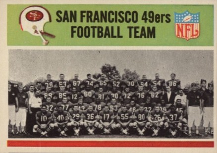 1965 Philadelphia San Francisco 49ers Team #169 Football Card