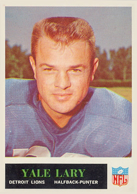 1965 Philadelphia Yale Lary #63 Football Card